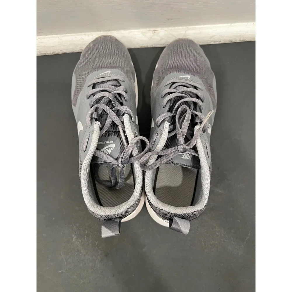 Nike Air Max Tavas GS Running Sneakers Kid's 3.5 Grey White Mesh Upper Round Toe